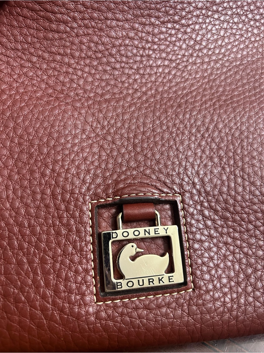 Dooney & Bourke Brown Pebbled Leather Top-Handle Bag, The Luca , EUC - Picture 4 of 8